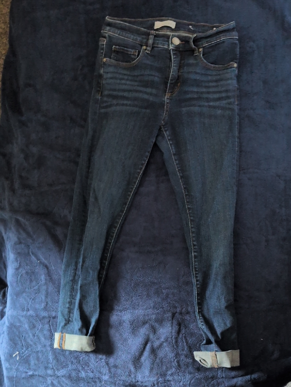 LOFT Dark Indigo Skinny Jeans